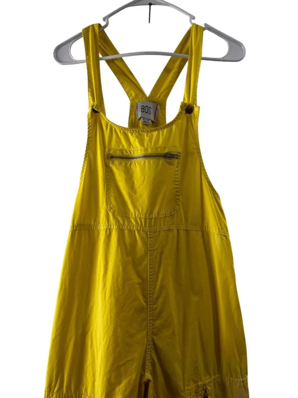 BDG Down Slouchy Overall Coverall Womens Yellow XS Cargo Wide Leg Carpenter Boho
